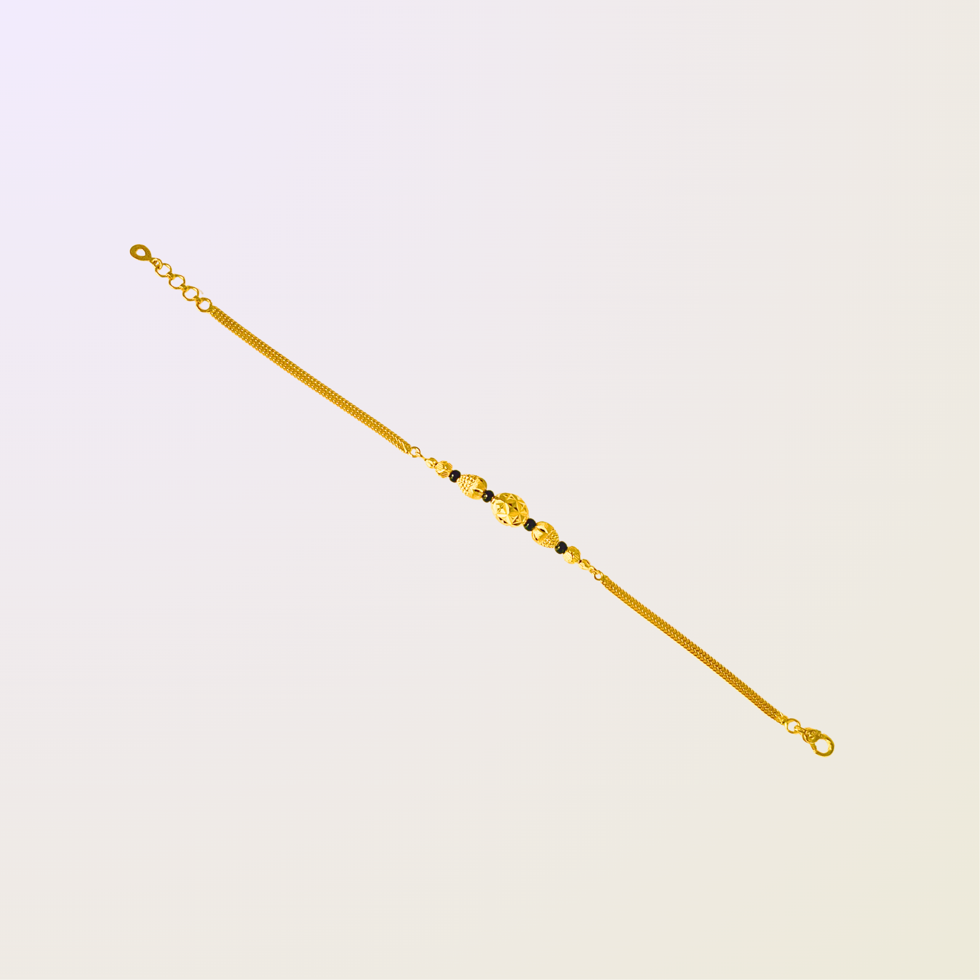 Golden Noir Mangalsutra Gold Bracelet