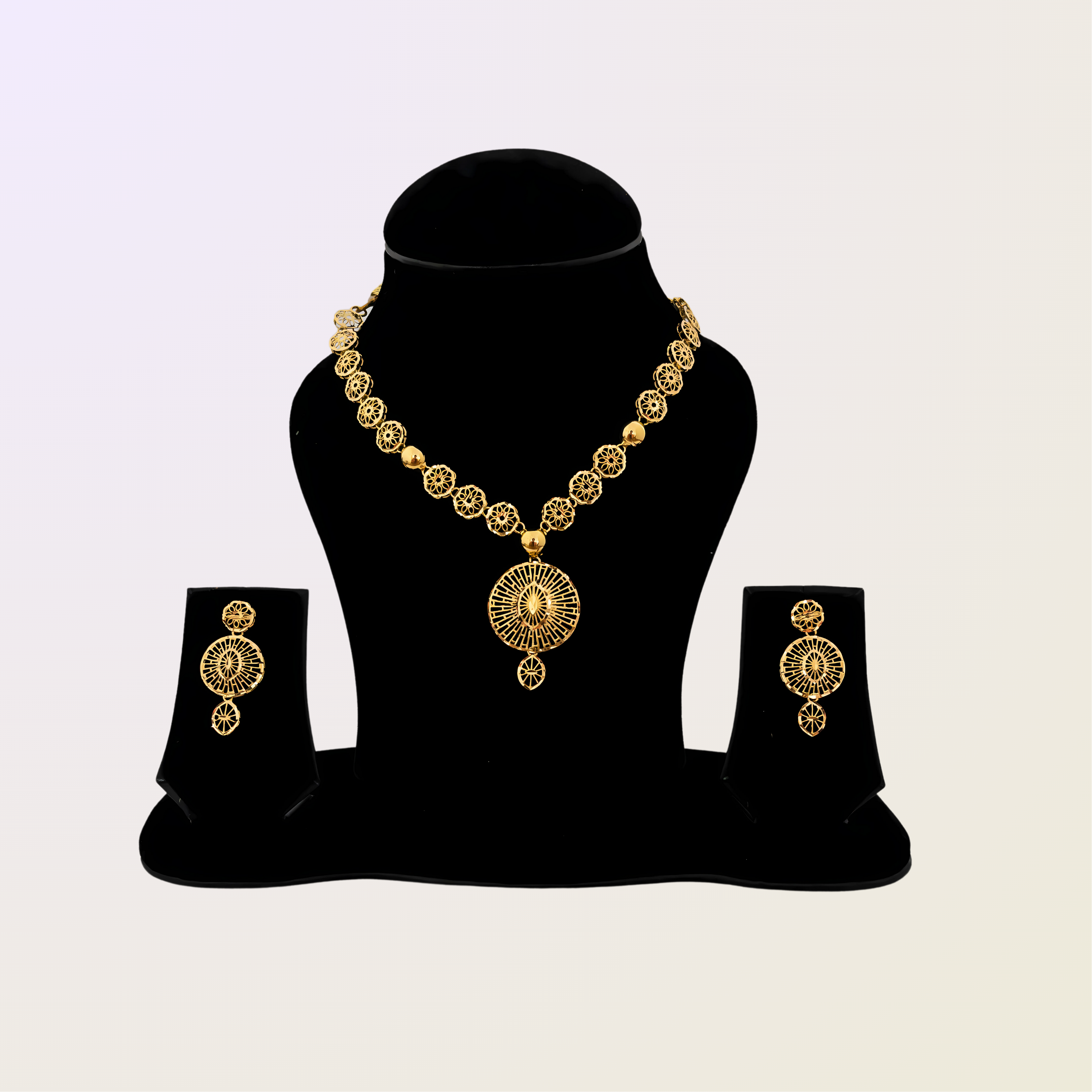 Lustrous Veil Gold Set