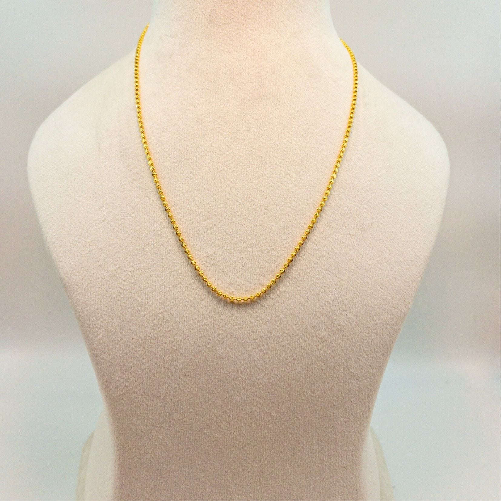 Sunny Yellow Bead Gold Strand
