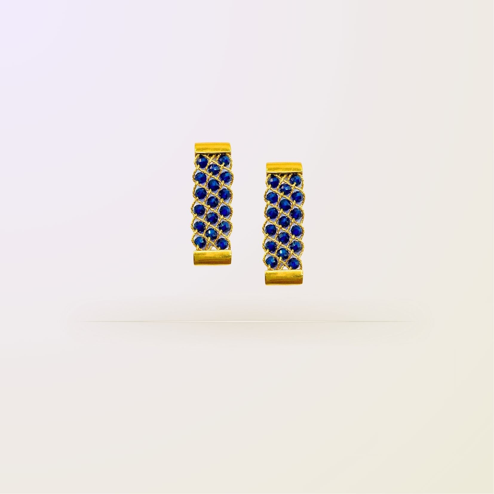 Midnight Lace Gold Earrings