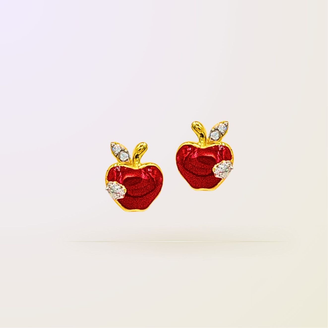 Red Apple Gold Studs